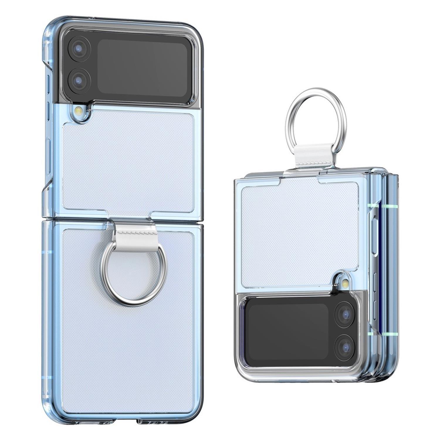 Hard Case Ultra Slim Clear Cover With Ring Holder For Samsung Galaxy Flip 3/4 5G