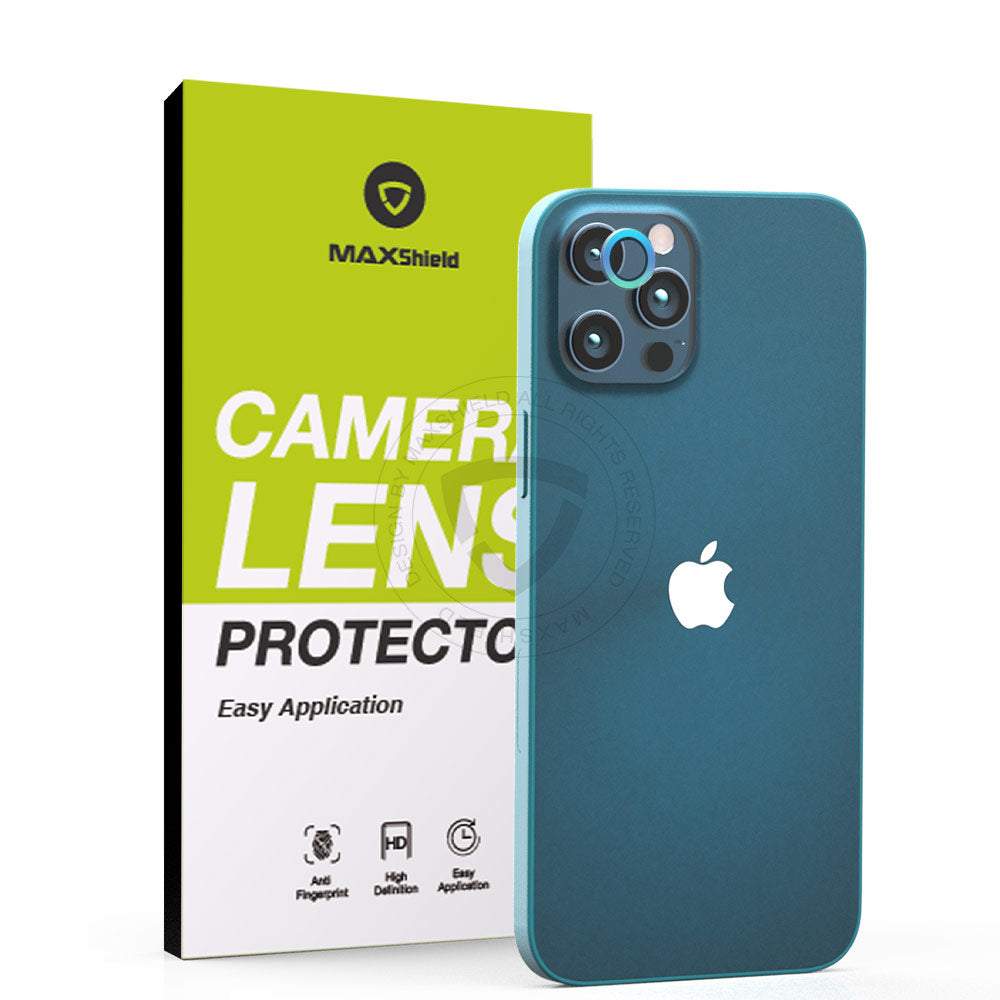 Camera Lens Metal Ring Tempered Glass Protector For Apple iPhone 12 Pro Max