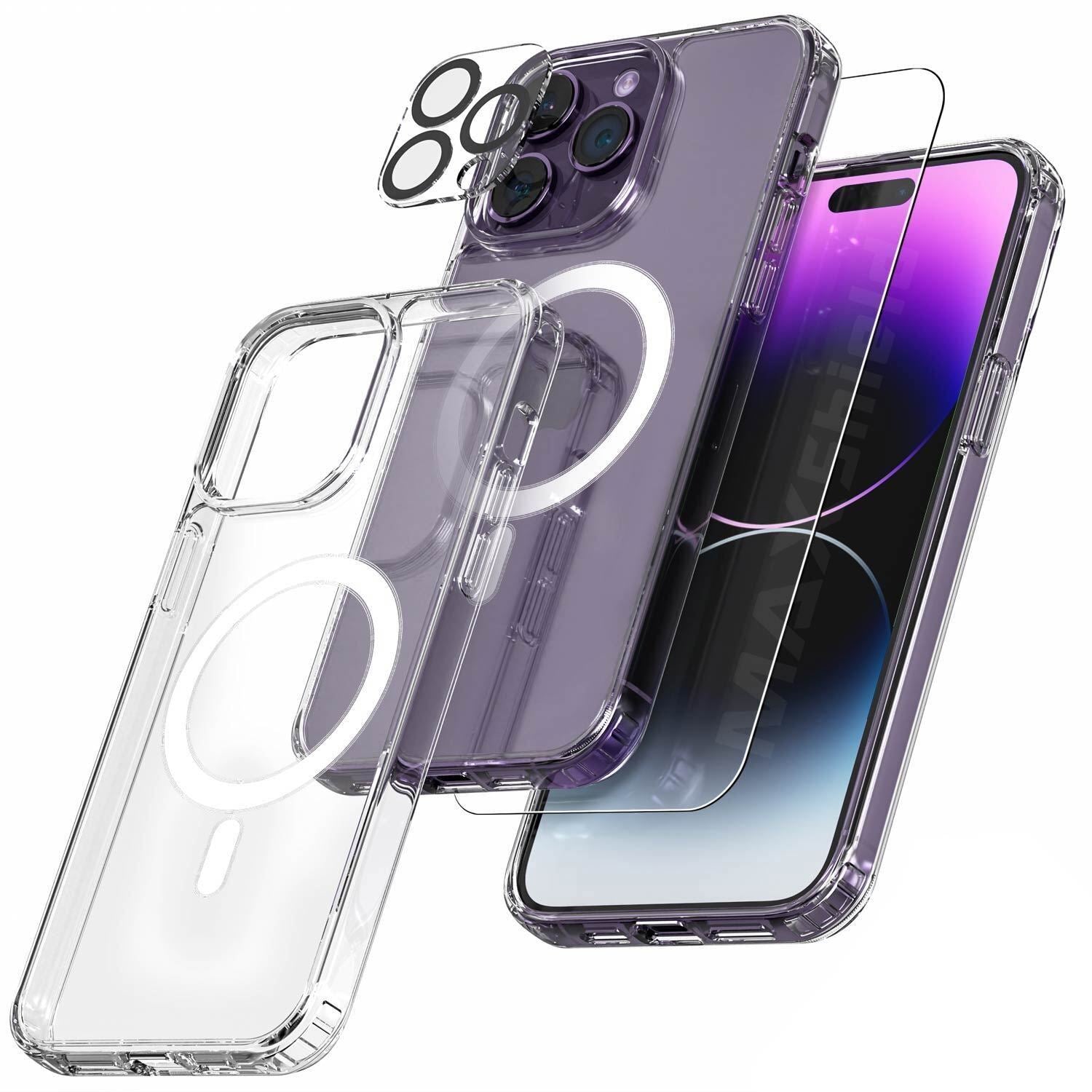 [FULL SET]Clear Magsafe Magnetic Case Shockproof Cover For iPhone 14 Series