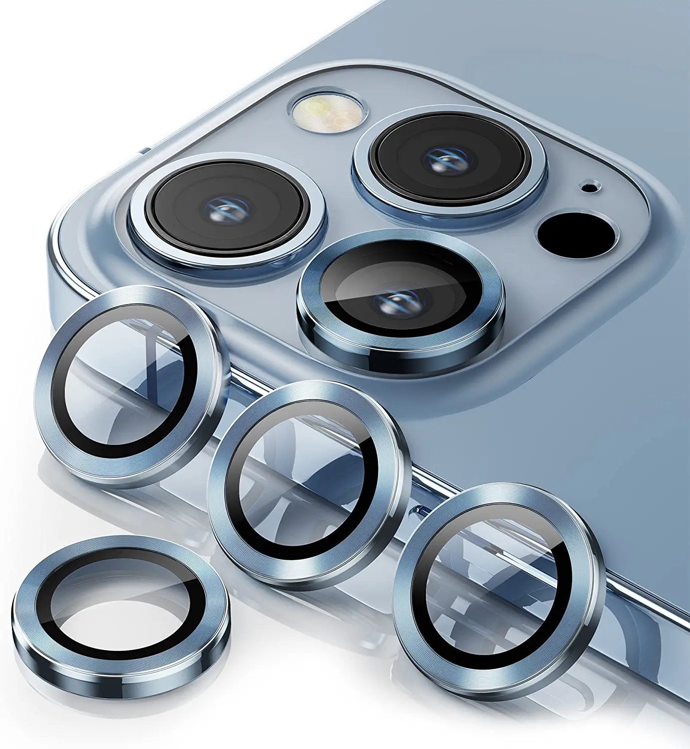 Glass Camera Lens Metal Ring Protector For iPhone 12 Pro Max